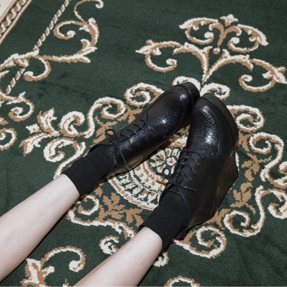 Cinthia Rague Rada Platform Leather Booties